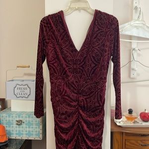 Ladies evening gown with slit in front